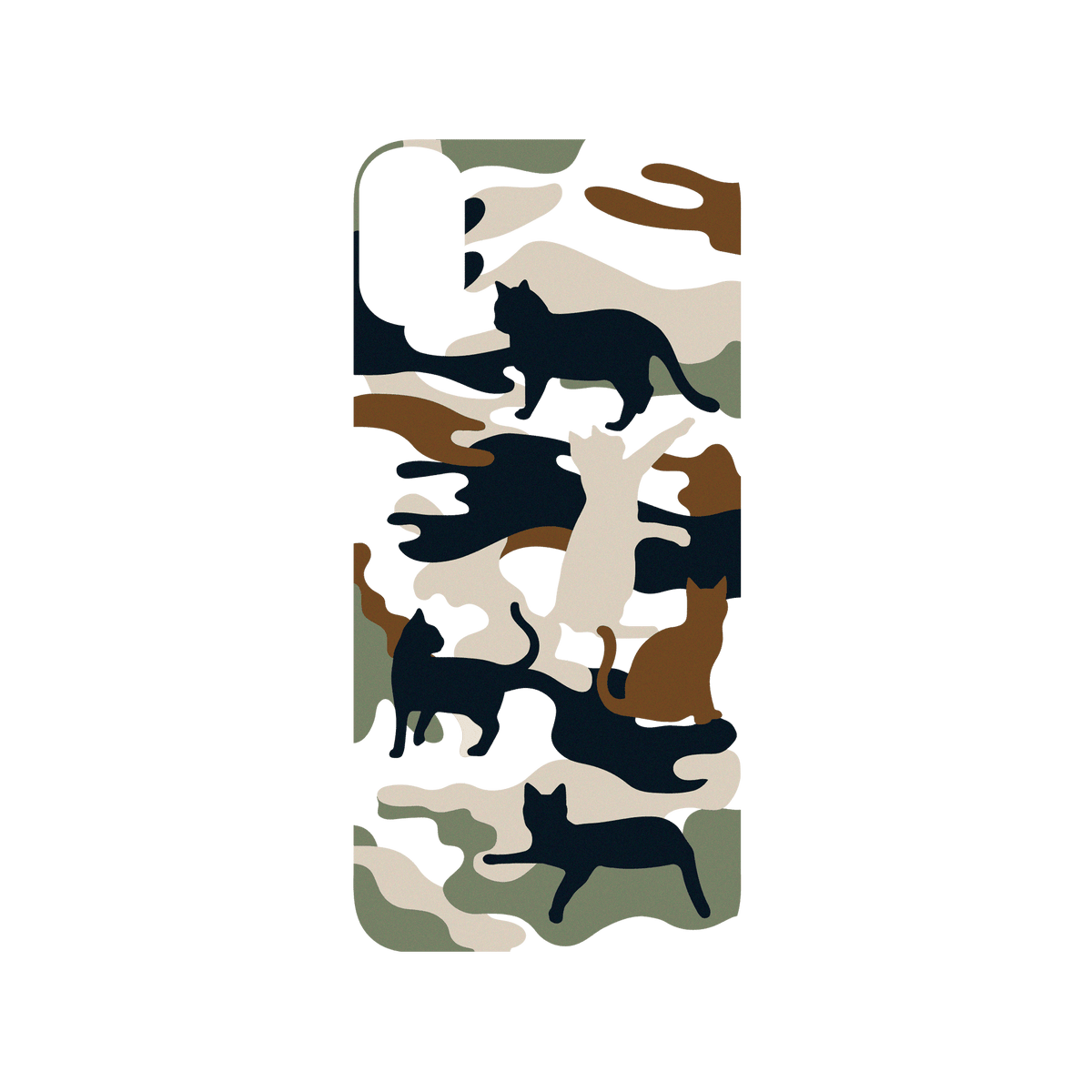 RhinoShield SolidSuit iPhone X Case: Original Designs - Cat Woodland Black Camo