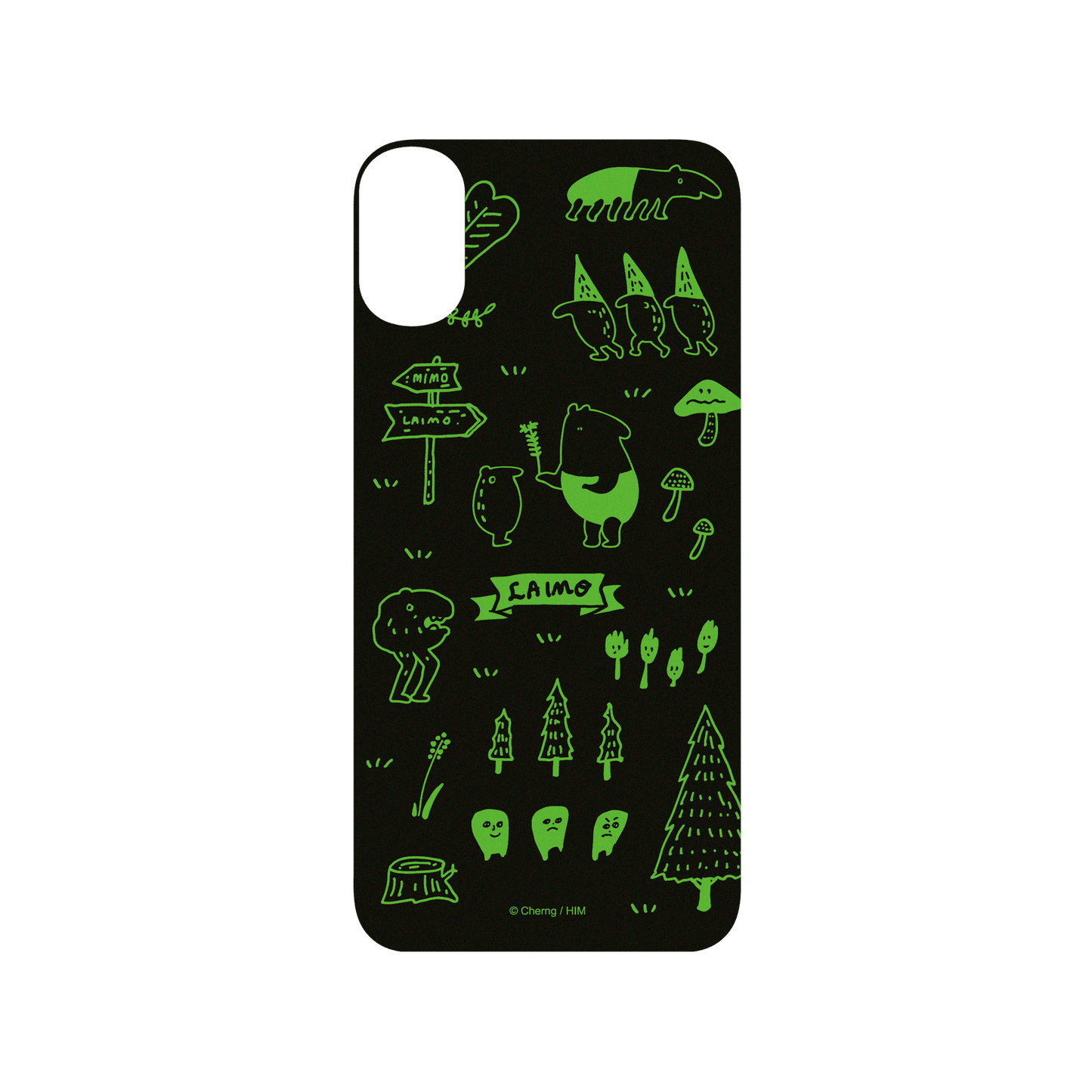 RhinoShield X LAIMO SolidSuit iPhone XS Case - LAIMO's Magic Forest (Night)