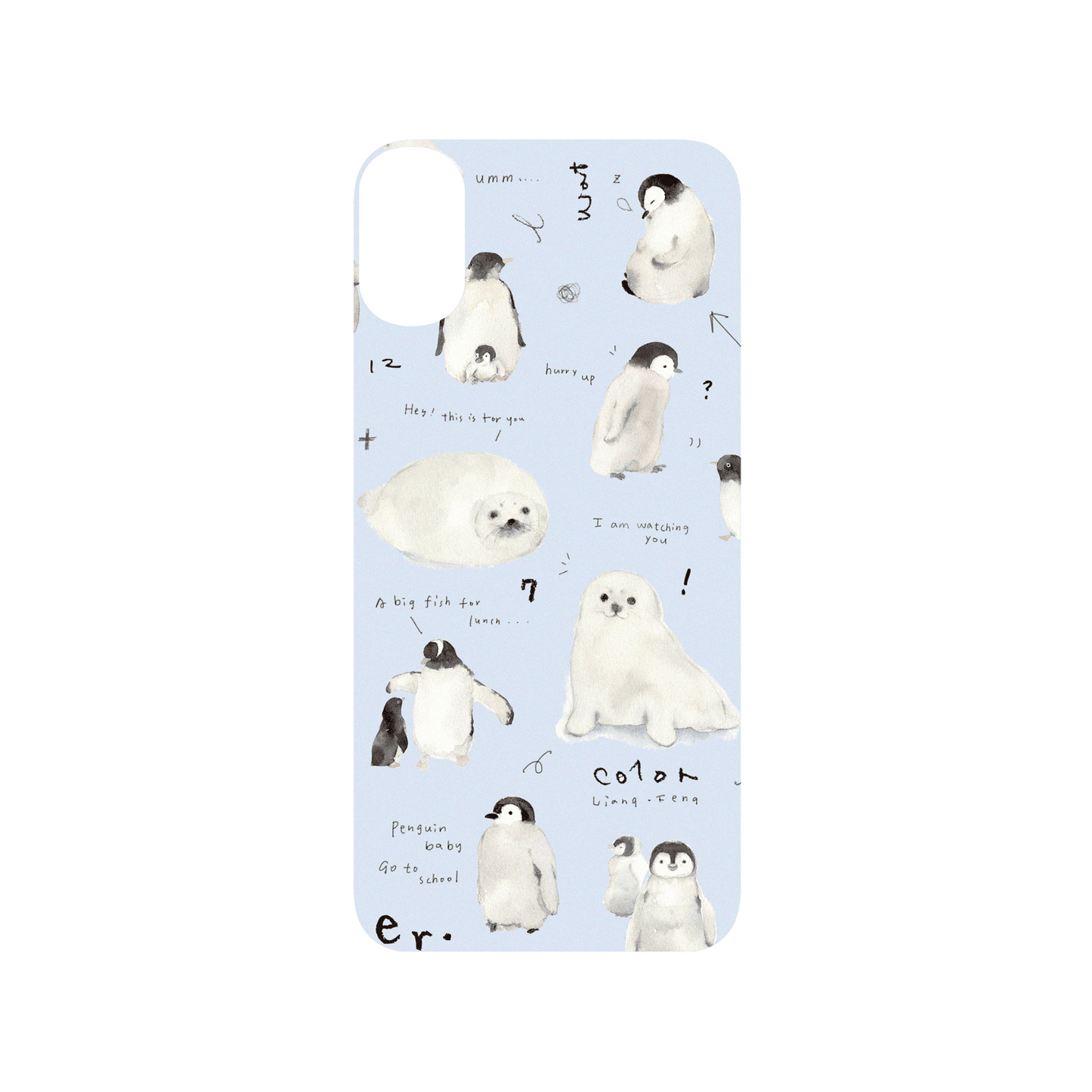 RhinoShield X Liang Feng SolidSuit iPhone X Case - Penguin Baby