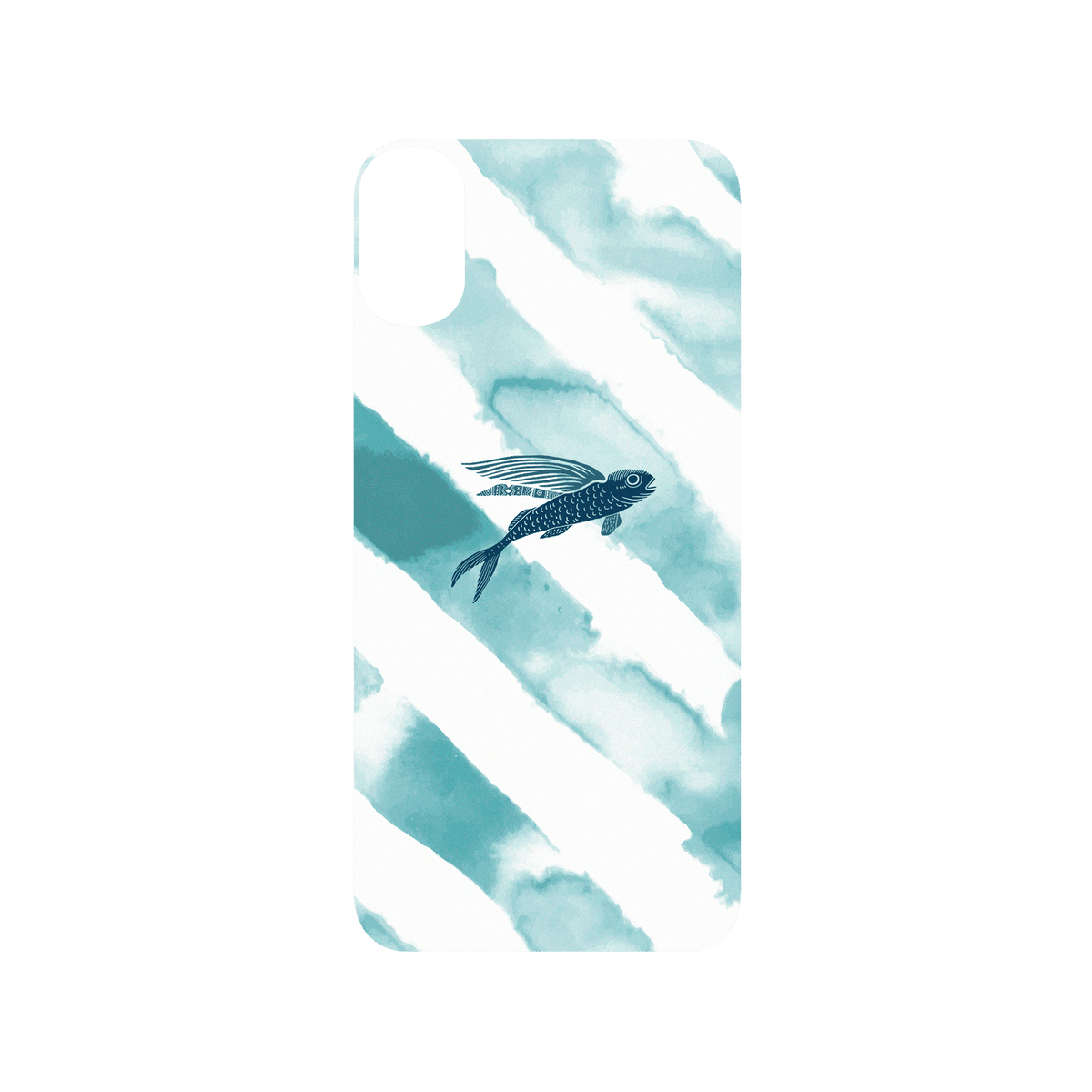 RhinoShield X WasangShow SolidSuit iPhone X Case - Ocean WAWA - Flying Fish in Waves