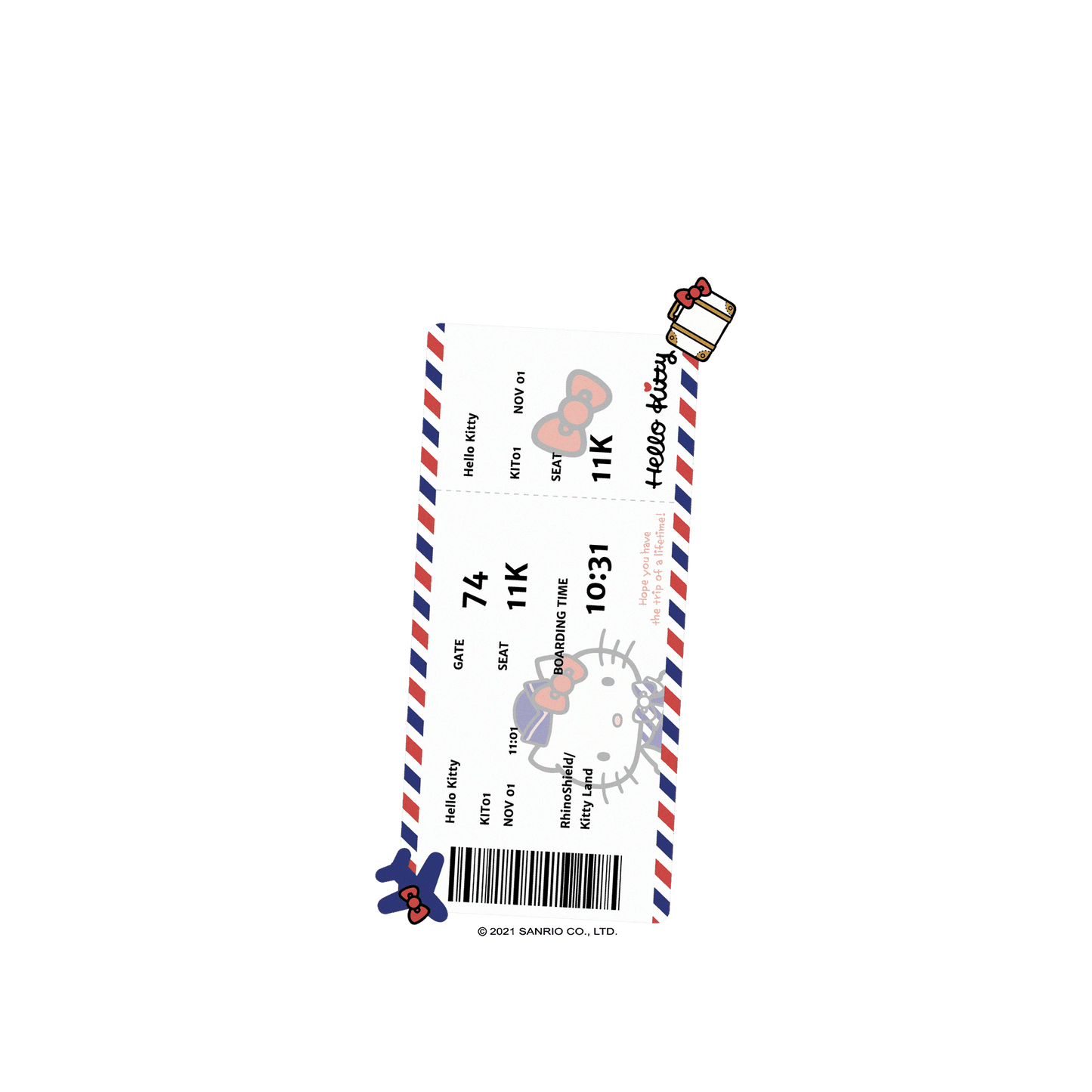 iPhone XS 犀牛盾SolidSuit聯名設計款防摔背蓋手機殼 Hello Kitty - 機票