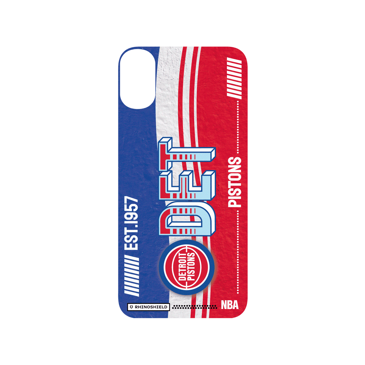 iPhone X 犀牛盾SolidSuit聯名設計款防摔背蓋手機殼 NBA - 復古球員卡-底特律活塞 Detroit Pistons - Vintage Card