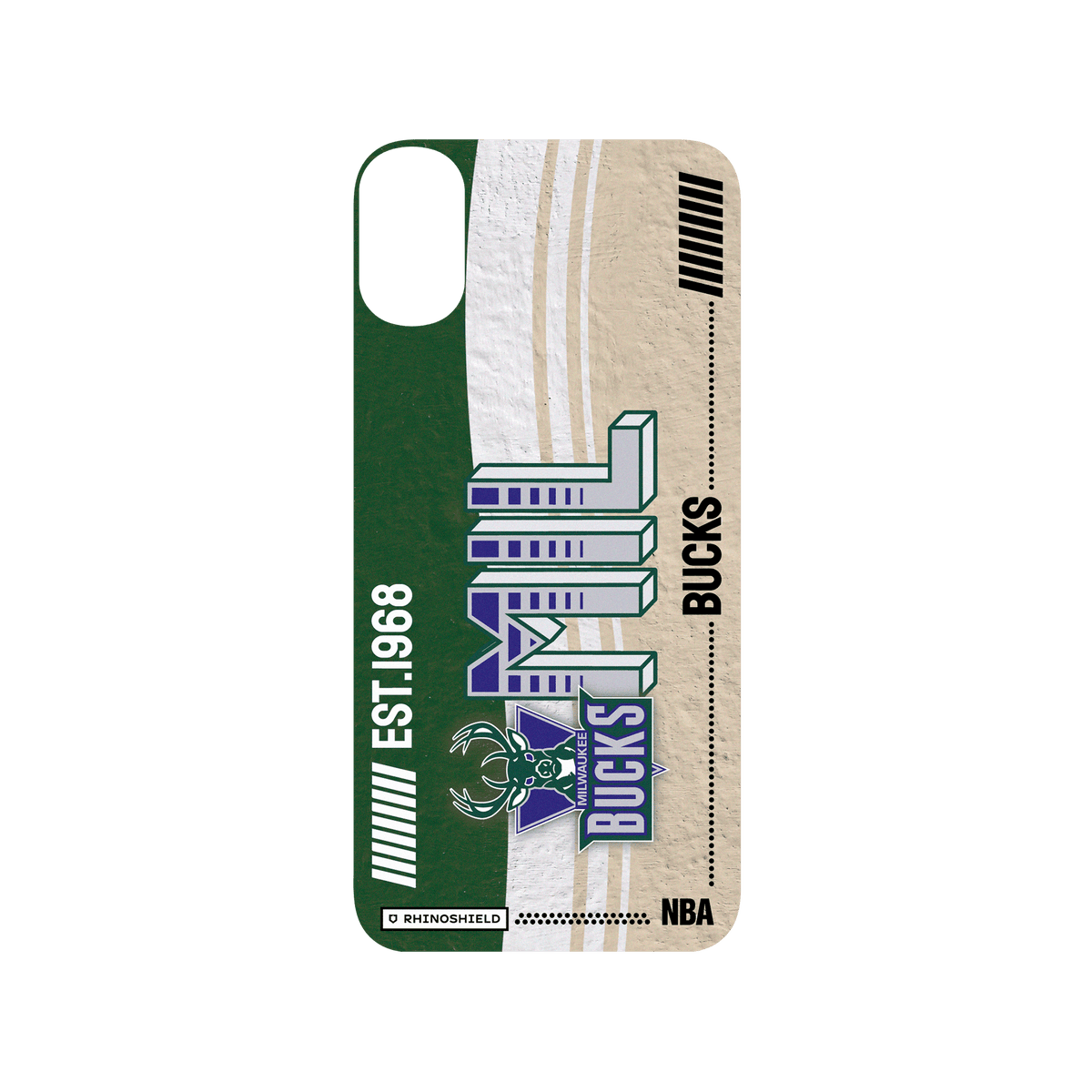 iPhone X 犀牛盾SolidSuit聯名設計款防摔背蓋手機殼 NBA - 復古球員卡-密爾瓦基公鹿 Milwaukee Bucks - Vintage Card