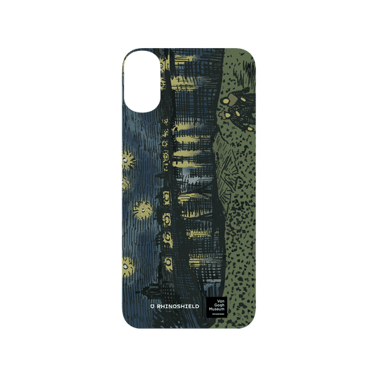RHINOSHIELD X Van Gogh Museum  SolidSuit iPhone XS Case - Sketch of Starry Night Over the Rhône - Recolored by RHINOSHIELD