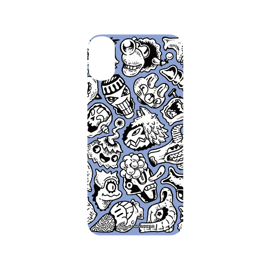 RhinoShield X Lei Melendres SolidSuit iPhone X Case - Puzzle Heads Blue