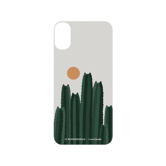 RhinoShield X I Love Doodle SolidSuit iPhone X Case - Cat and Plant - Cattus
