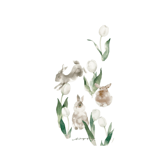 RHINOSHIELD X Liang Feng SolidSuit iPhone XR Case - Rabbits and tulips