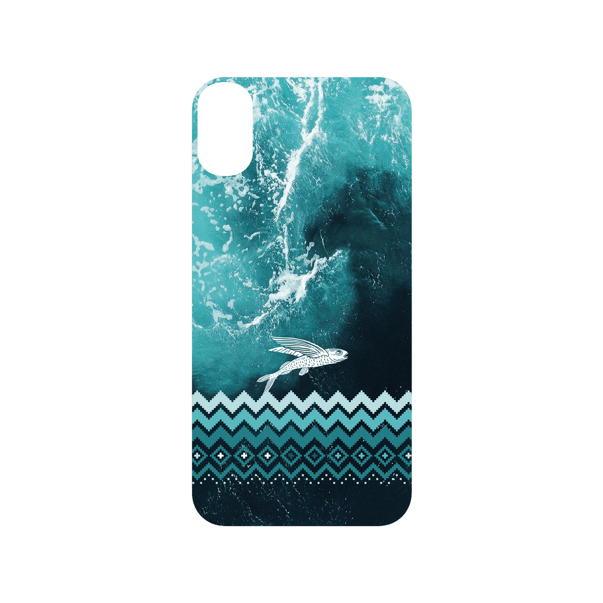 RHINOSHIELD X WasangShow SolidSuit iPhone XR Case - Flying Fish in the Deep Sea