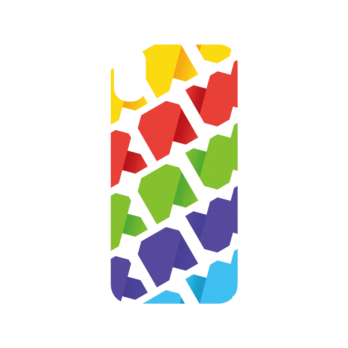 RhinoShield X JOCR SolidSuit iPhone XR Case - Raw Rainbow Pattern Big