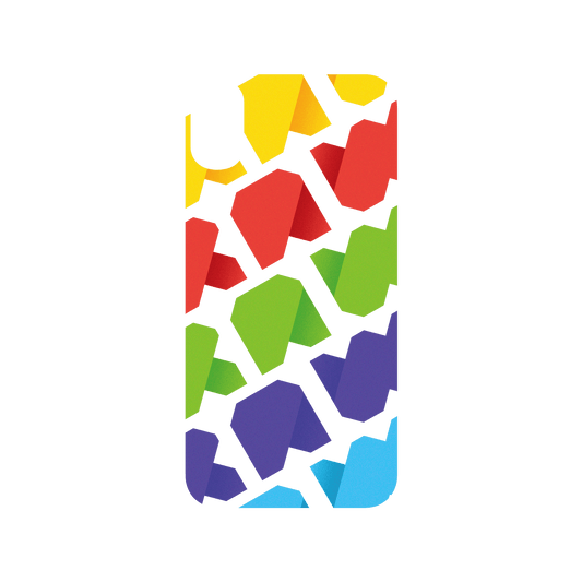 RhinoShield X JOCR SolidSuit iPhone XR Case - Raw Rainbow Pattern Big