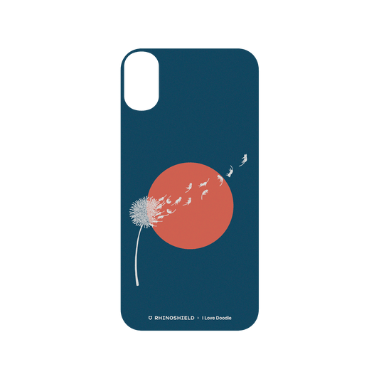 RhinoShield X I Love Doodle SolidSuit iPhone XR Case - Cat and Plant - Dandelion