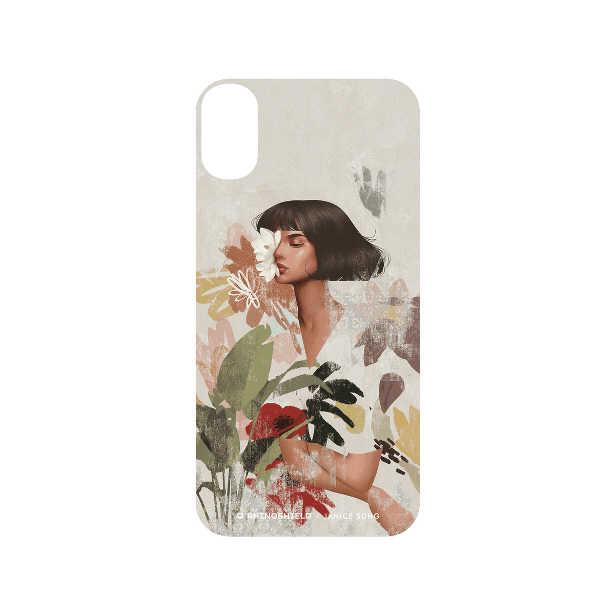 RhinoShield X Janice Sung SolidSuit iPhone XR Case - Flora 2