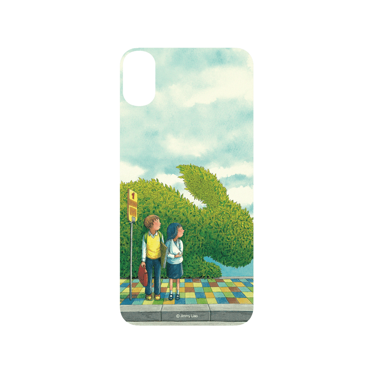 RHINOSHIELD X Jimmy SolidSuit iPhone XS Max Case - Year of the Rabbit Series - Waiting for the Bus