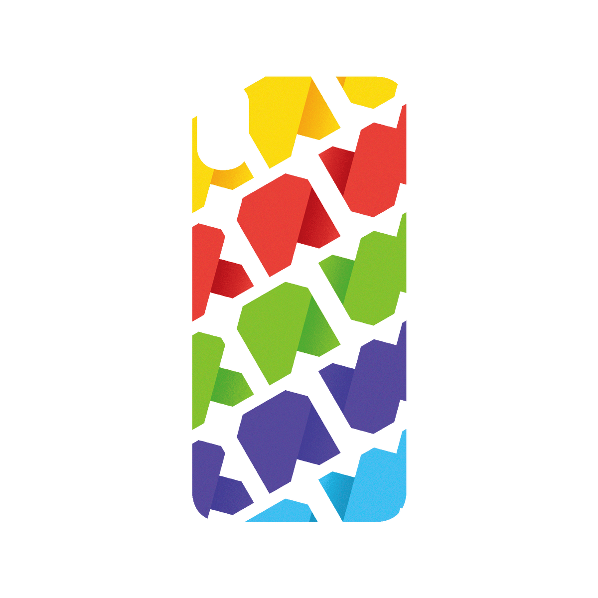 RhinoShield X JOCR SolidSuit iPhone XS Max Case - Raw Rainbow Pattern Big
