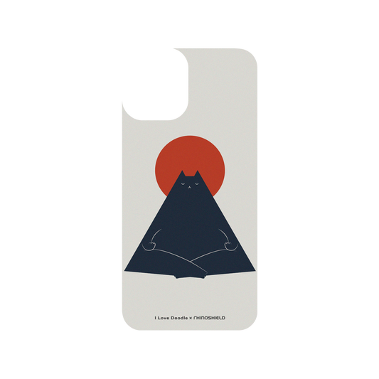 RHINOSHIELD X I Love Doodle SolidSuit iPhone 11 Pro Case - Cat Landscape - Meditation