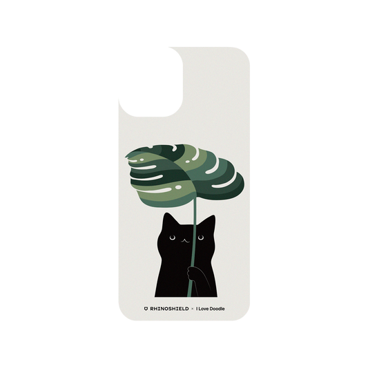 RHINOSHIELD X I Love Doodle SolidSuit iPhone 11 Pro Case - Cat and Plant - Umbrella