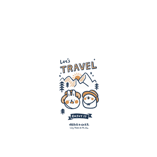 iPhone 11 犀牛盾SolidSuit聯名設計款防摔背蓋手機殼 懶散兔與啾先生 - Let's travel