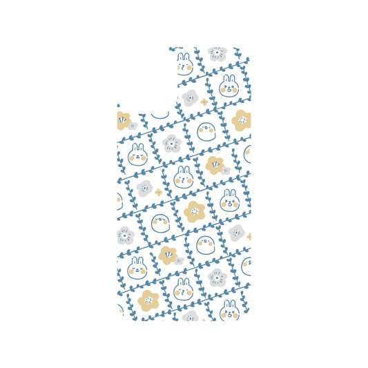 iPhone 11 犀牛盾SolidSuit聯名設計款防摔背蓋手機殼 懶散兔與啾先生 - 格子