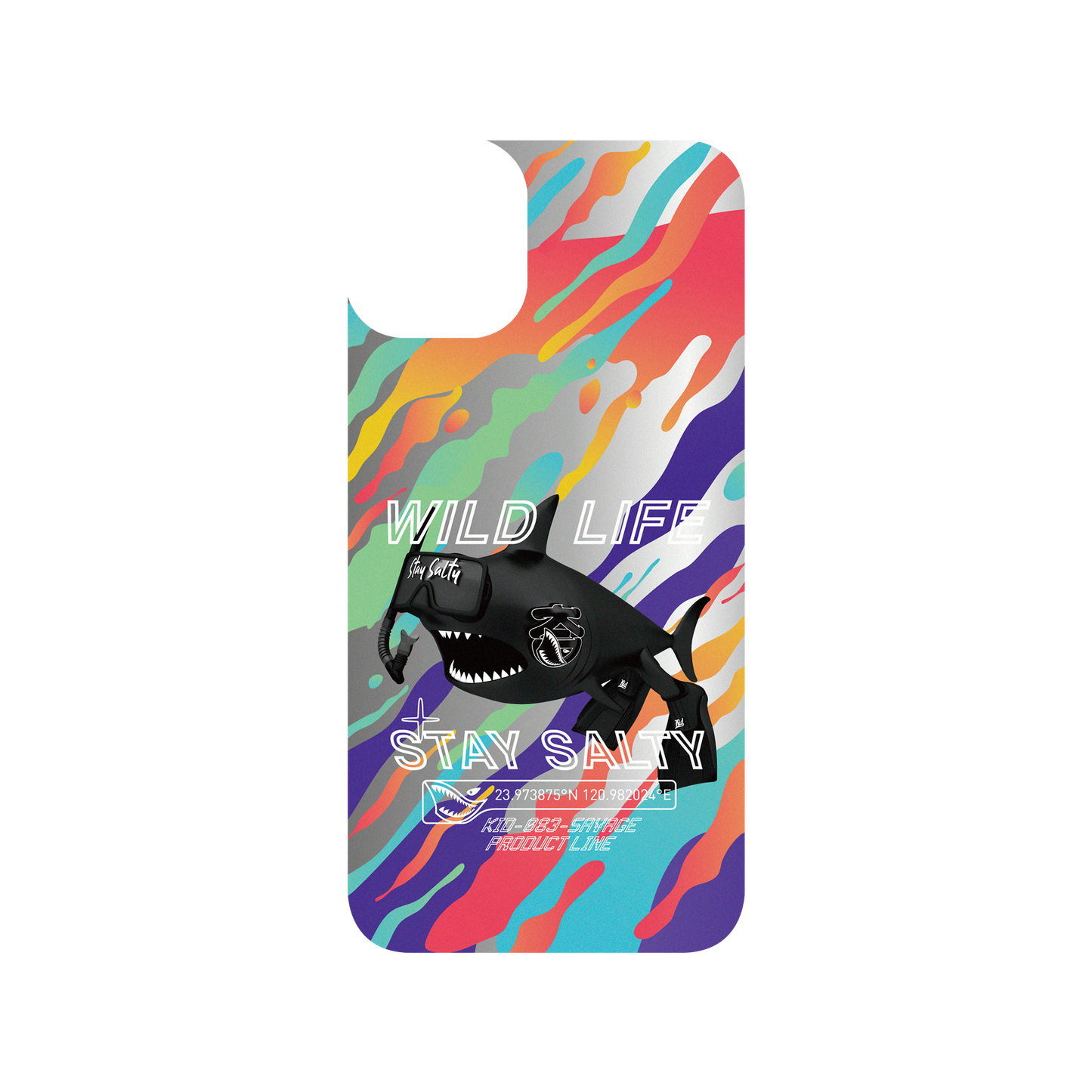 iPhone 11 犀牛盾SolidSuit聯名設計款防摔背蓋手機殼 KID - 淺水鯊魚