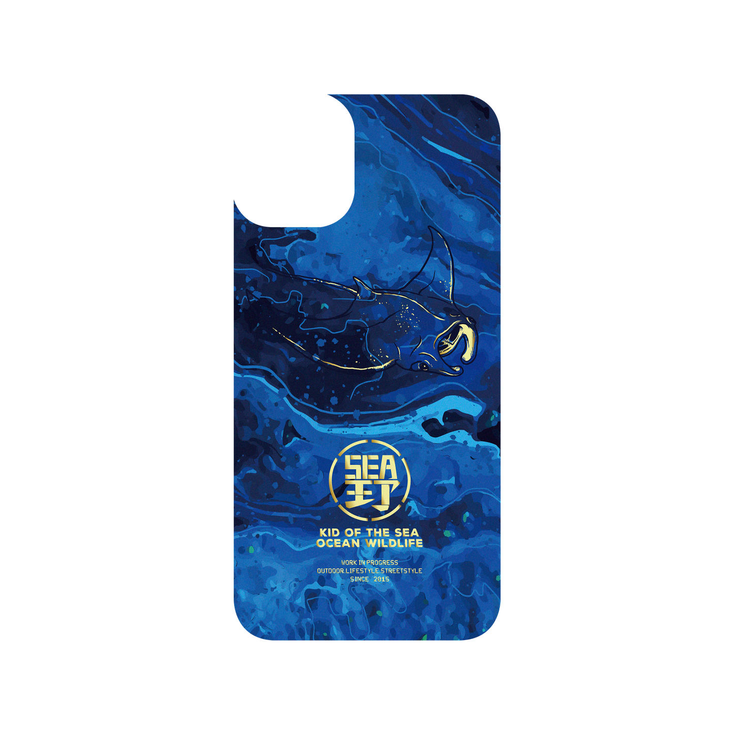 iPhone 11 犀牛盾SolidSuit聯名設計款防摔背蓋手機殼 KID - 野SEA海洋MANTA