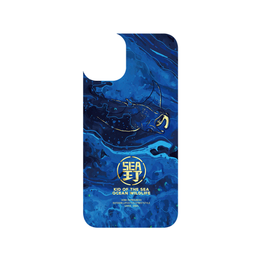 iPhone 11 犀牛盾SolidSuit聯名設計款防摔背蓋手機殼 KID - 野SEA海洋MANTA