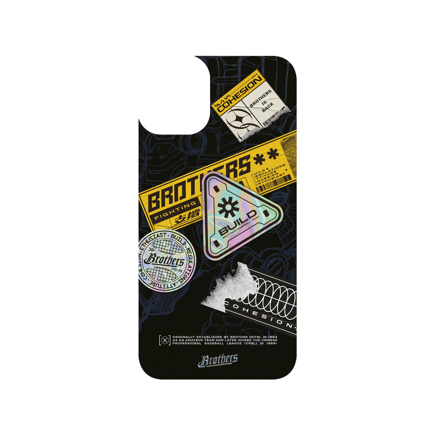 iPhone 11 犀牛盾SolidSuit聯名設計款防摔背蓋手機殼 中信兄弟 - 兄弟精神Stickers