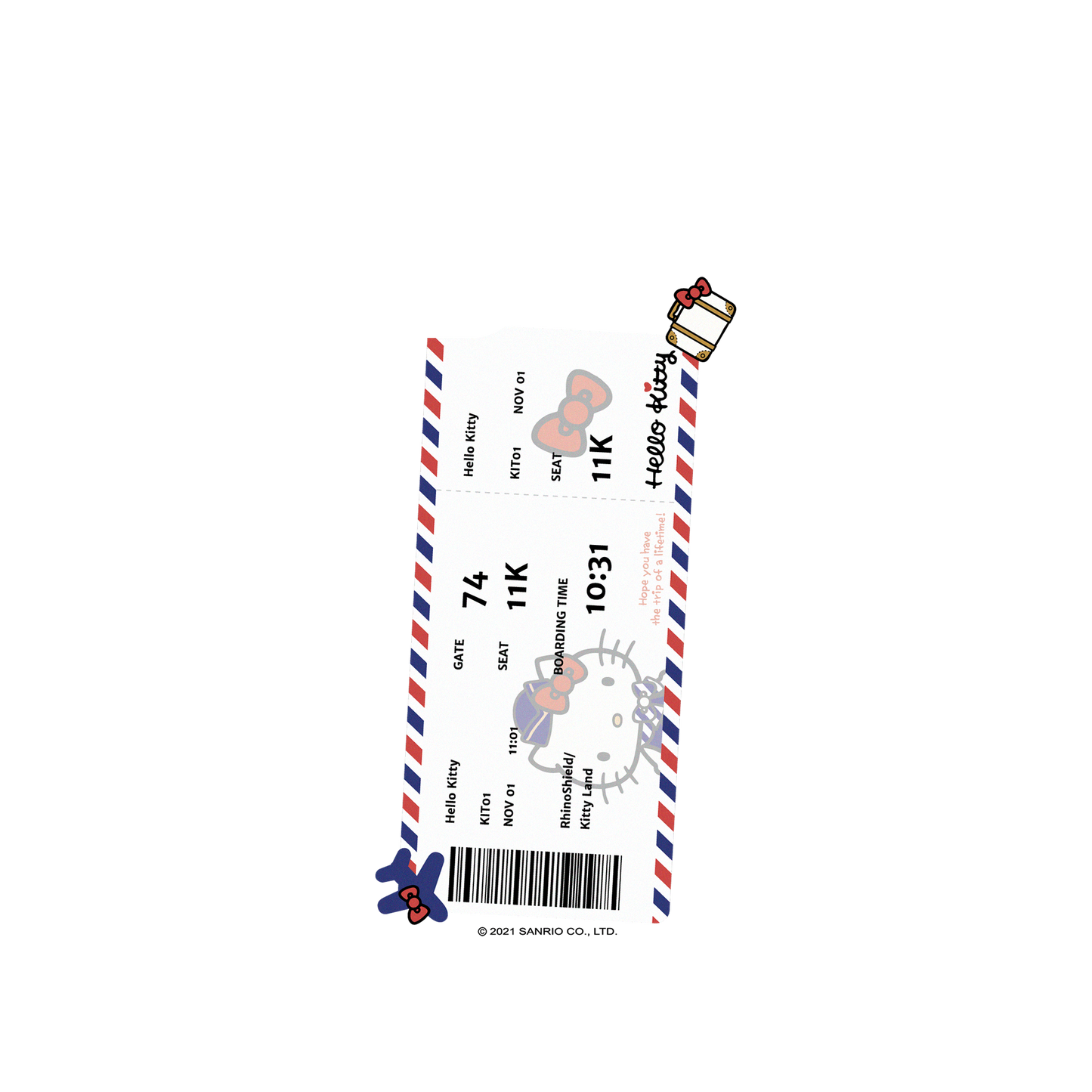 iPhone 11 犀牛盾SolidSuit聯名設計款防摔背蓋手機殼 Hello Kitty - 機票