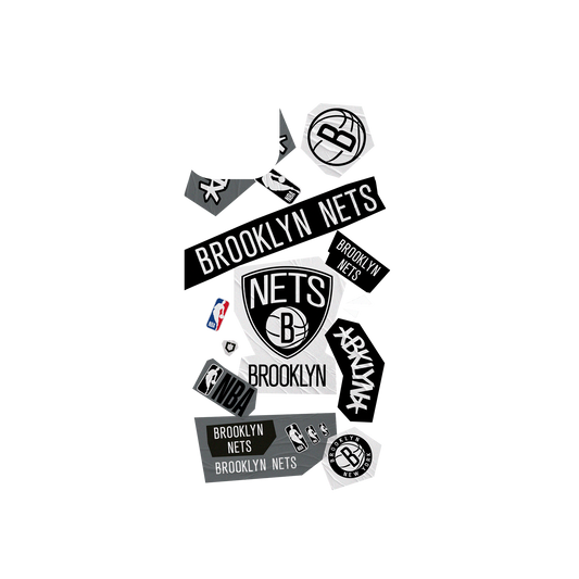iPhone 11 犀牛盾SolidSuit聯名設計款防摔背蓋手機殼 NBA - 拼貼系列-布魯克林籃網 Brooklyn Nets - Collage
