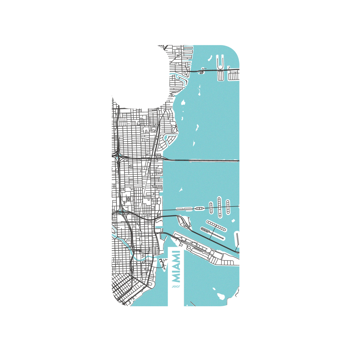RHINOSHIELD X JOCR SolidSuit iPhone 11 Case - Miami (Black Logo)