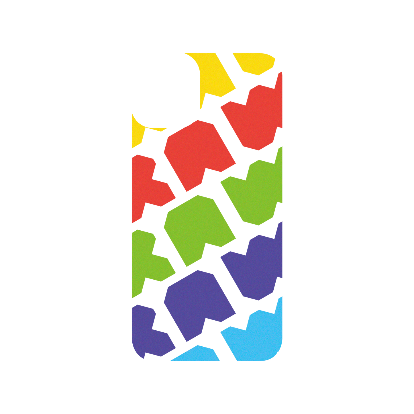 RHINOSHIELD X JOCR SolidSuit iPhone 11 Case - Raw Rainbow Pattern Big