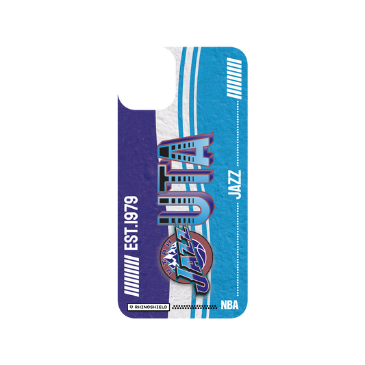 iPhone 11 Pro Max 犀牛盾SolidSuit聯名設計款防摔背蓋手機殼 NBA - 復古球員卡-猶他爵士 Utah Jazz - Vintage Card