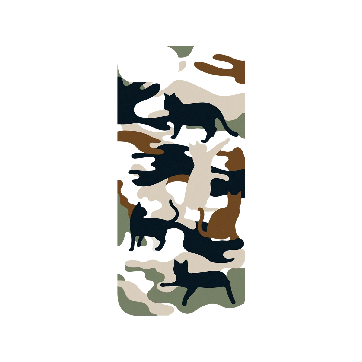RHINOSHIELD SolidSuit iPhone 7 Case: Original Designs - Cat Woodland Black Camo