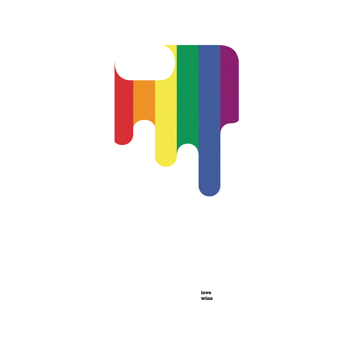 RHINOSHIELD SolidSuit iPhone 8 Case: Original Designs - Rainbow Stripes With Love Wins