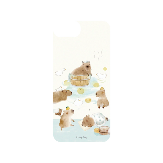 RHINOSHIELD X Liang Feng SolidSuit iPhone SE (3rd generation) Case - capybaras