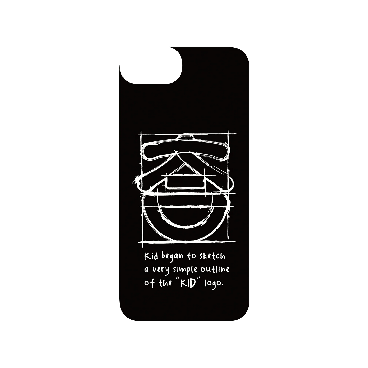 iPhone SE (第2代) 犀牛盾SolidSuit聯名設計款防摔背蓋手機殼 KID - KID笑臉-草稿素描款