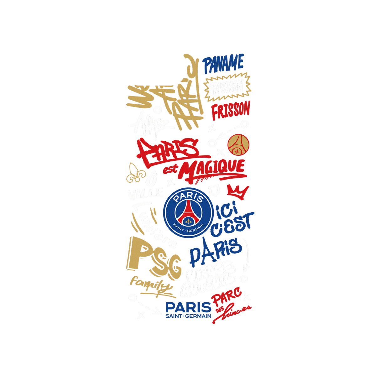 RHINOSHIELD X PSG SolidSuit iPhone SE (2nd generation) Case - Paris Saint-Germain - Graffiti