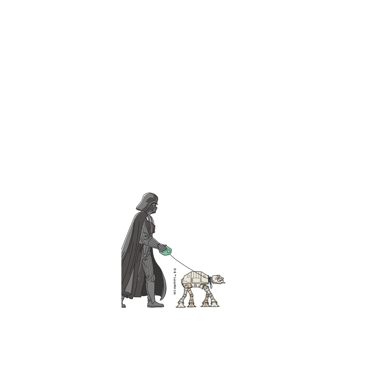 iPhone 7 犀牛盾SolidSuit聯名設計款防摔背蓋手機殼 StarWars 星際大戰9系列 - 黑武士-散步-幽默系列