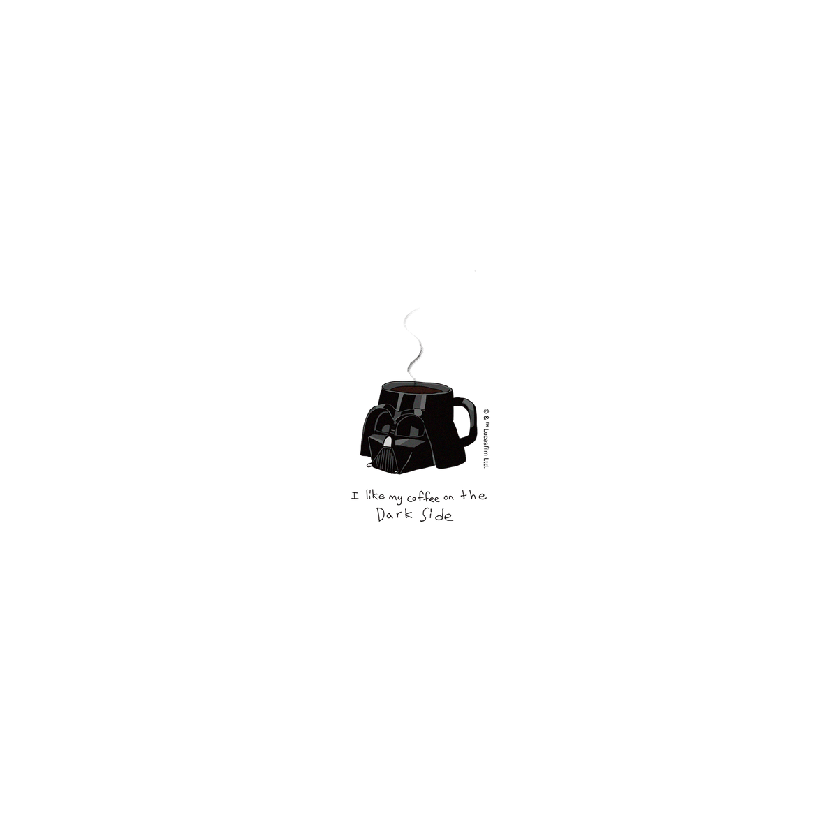 iPhone 7 犀牛盾SolidSuit聯名設計款防摔背蓋手機殼 StarWars 星際大戰9系列 - 黑武士-咖啡杯-幽默系列