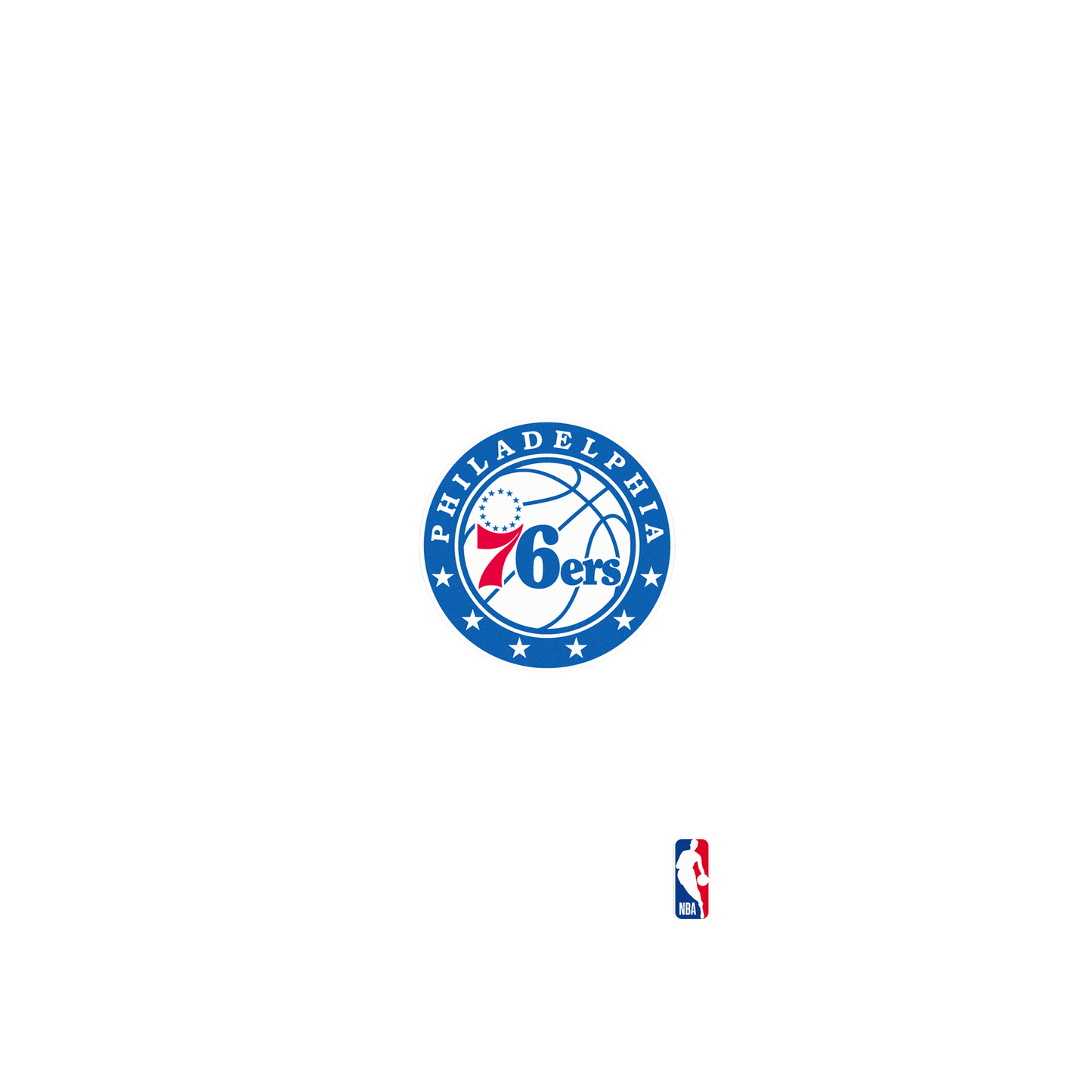iPhone SE (第2代) 犀牛盾SolidSuit聯名設計款防摔背蓋手機殼 NBA - Logo-費城76人 Philadelphia 76ers