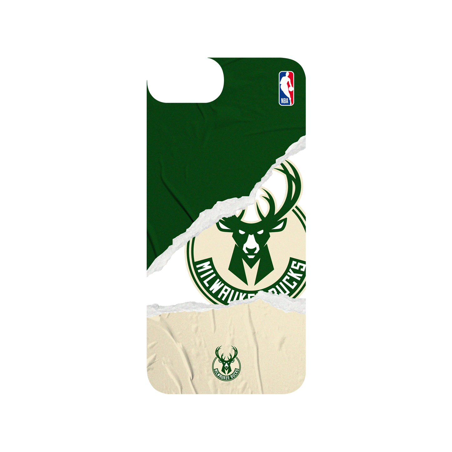 iPhone 7 犀牛盾SolidSuit聯名設計款防摔背蓋手機殼 NBA - 熱血系列-密爾瓦基公鹿 Milwaukee Bucks - Sweat and Tears