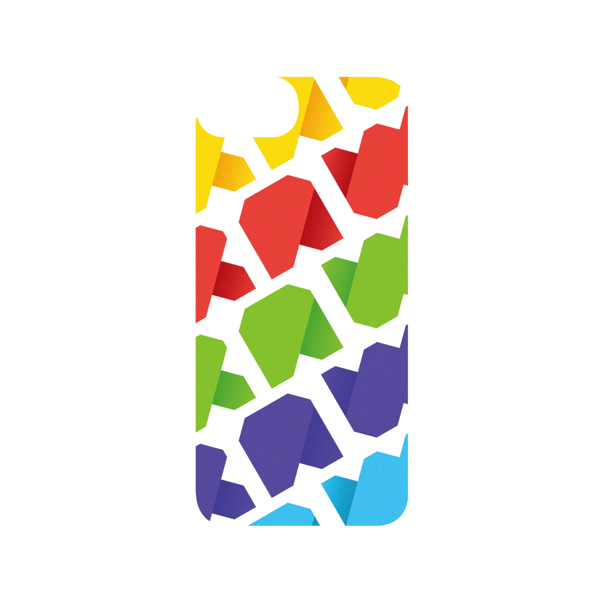 RHINOSHIELD X JOCR SolidSuit iPhone 8 Case - Raw Rainbow Pattern Big