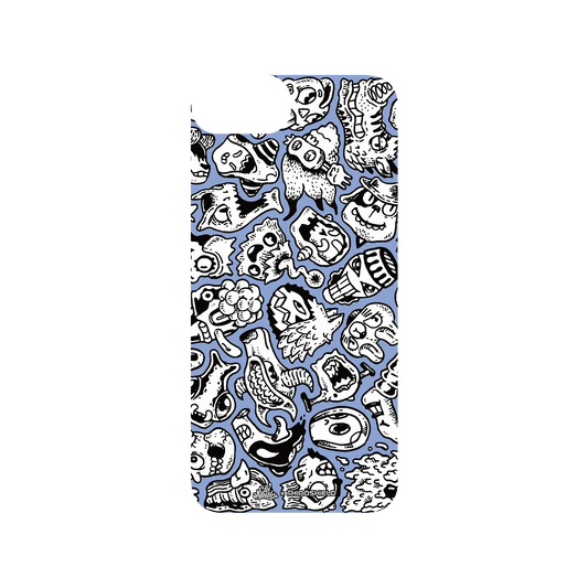 RHINOSHIELD X Lei Melendres SolidSuit iPhone SE (3rd generation) Case - Puzzle Heads Blue 2