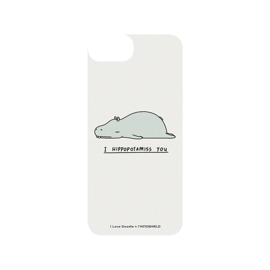 RHINOSHIELD X I Love Doodle SolidSuit iPhone SE (3rd generation) Case - I Hippopotamiss You