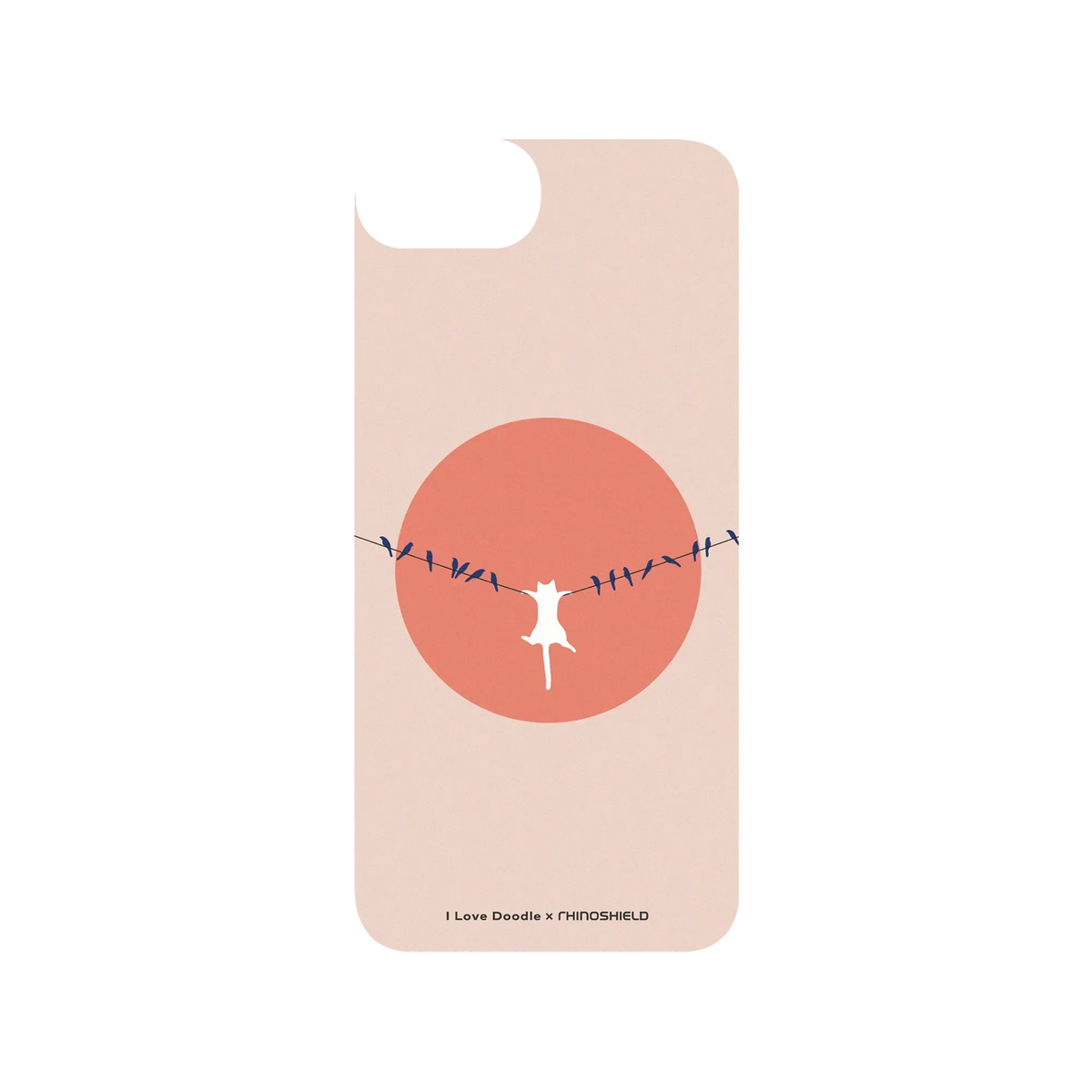 RHINOSHIELD X I Love Doodle SolidSuit iPhone 7 Case - Cat Landscape - Chilling Out