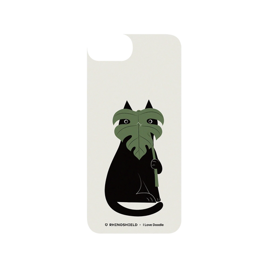 RHINOSHIELD X I Love Doodle SolidSuit iPhone 8 Case - Cat and Plant - Monstera
