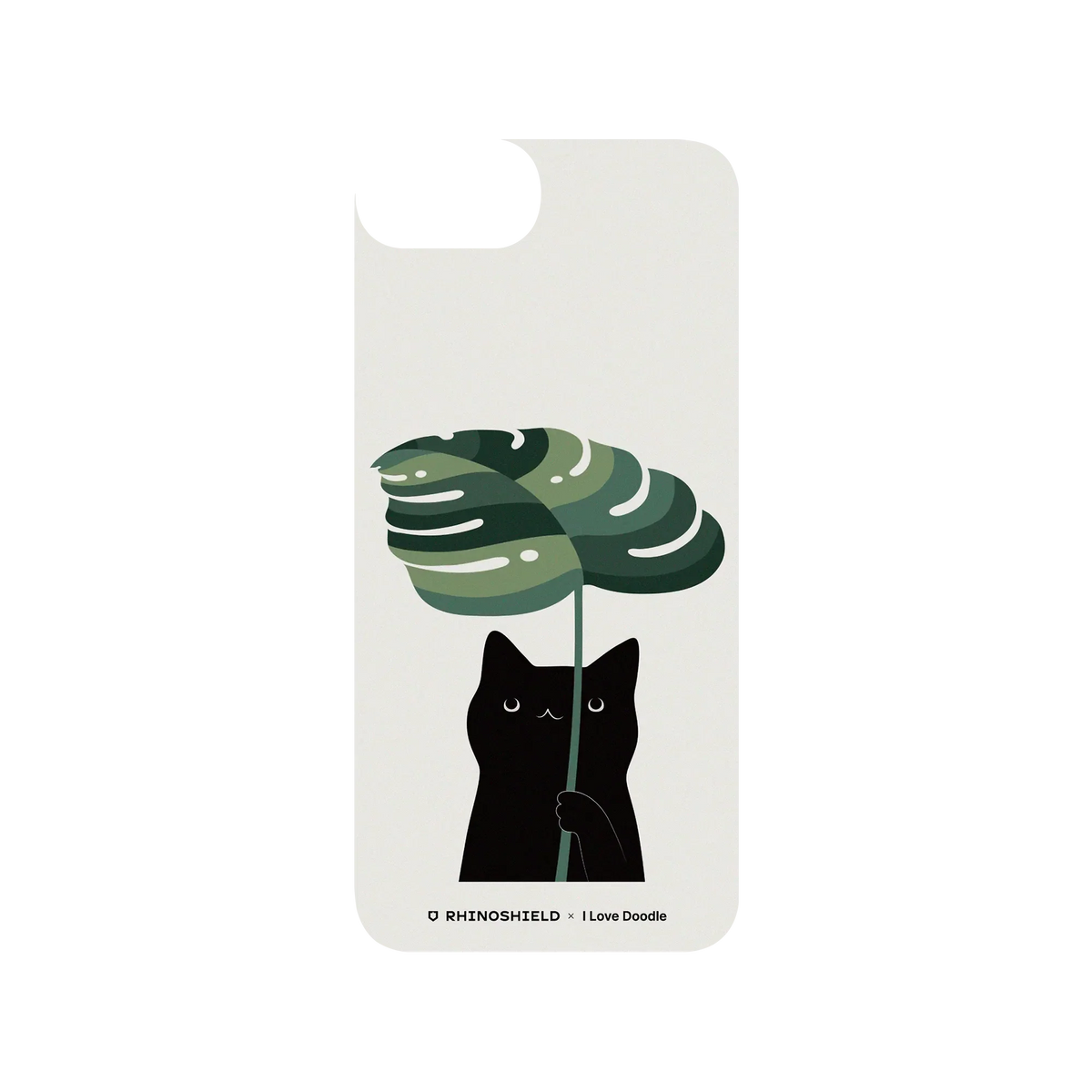RHINOSHIELD X I Love Doodle SolidSuit iPhone 8 Case - Cat and Plant - Umbrella