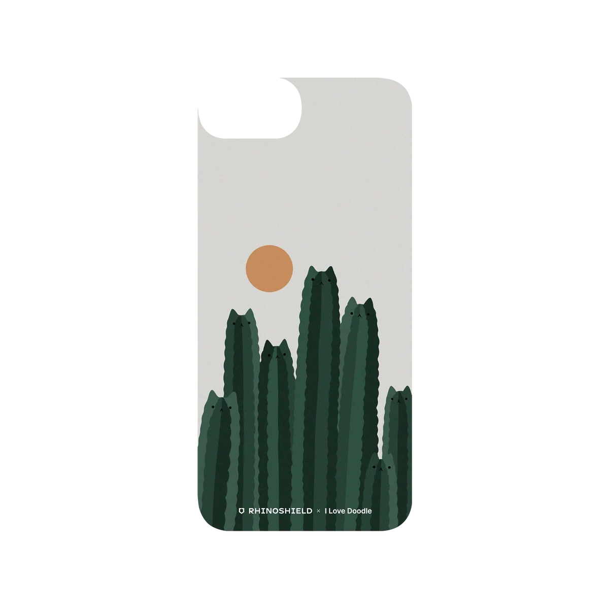 RHINOSHIELD X I Love Doodle SolidSuit iPhone 7 Case - Cat and Plant - Cattus