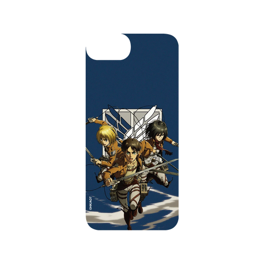 RHINOSHIELD X Attack on Titan SolidSuit iPhone SE (2nd generation) Case - Eren, Mikasa, and Armin