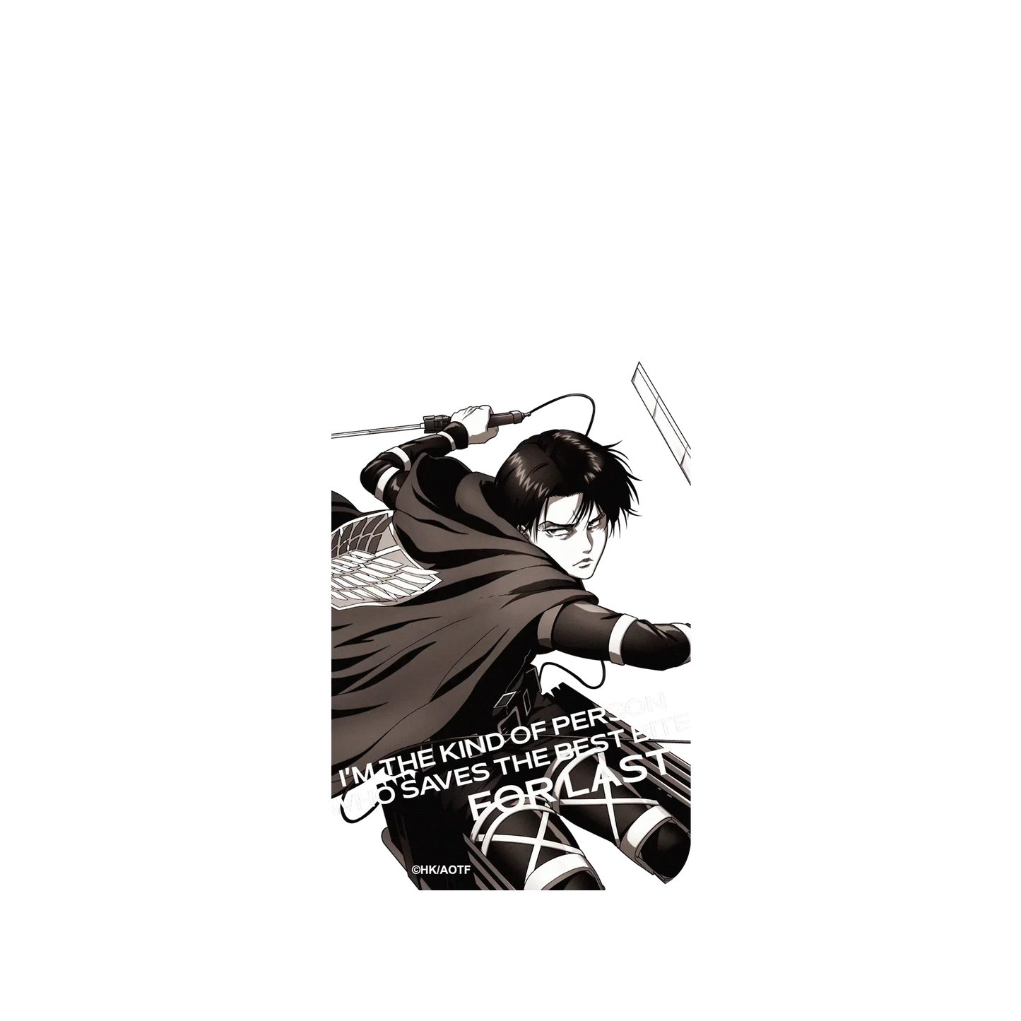 RHINOSHIELD X Attack on Titan SolidSuit iPhone 8 Case - Levi - Black and White