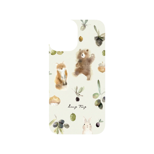 RHINOSHIELD X Liang Feng SolidSuit iPhone 12 mini Case - Olives and Animals